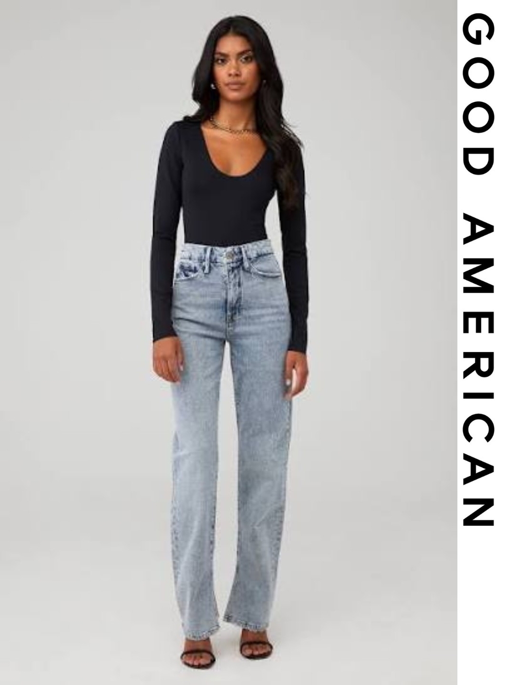 Good American Women's Good Boy Jeans W Inseam Slit, indigo541, Blue, Size 6